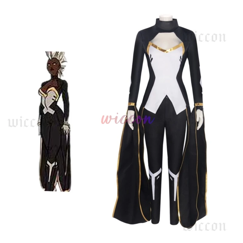 Female Women Storm Cosplay Jumpsuit Costume Adult Superhero Role Play Clothes Outfits Fantasy Halloween Party Disguise Suit
Female Women Storm Cosplay Jumpsuit Costume Adult Superhero Role Play Clothes Outfits Fantasy Halloween Party Disguise Suit