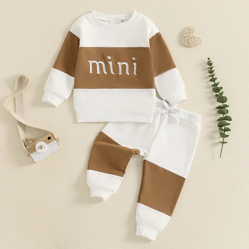 Baby Boy Fall Outfit Letter Embroidery Long Sleeve Sweatshirt and Elastic Pants 2 Piece Clothes for Toddler
Baby Boy Fall Outfit Letter Embroidery Long Sleeve Sweatshirt and Elastic Pants 2 Piece Clothes for Toddler
