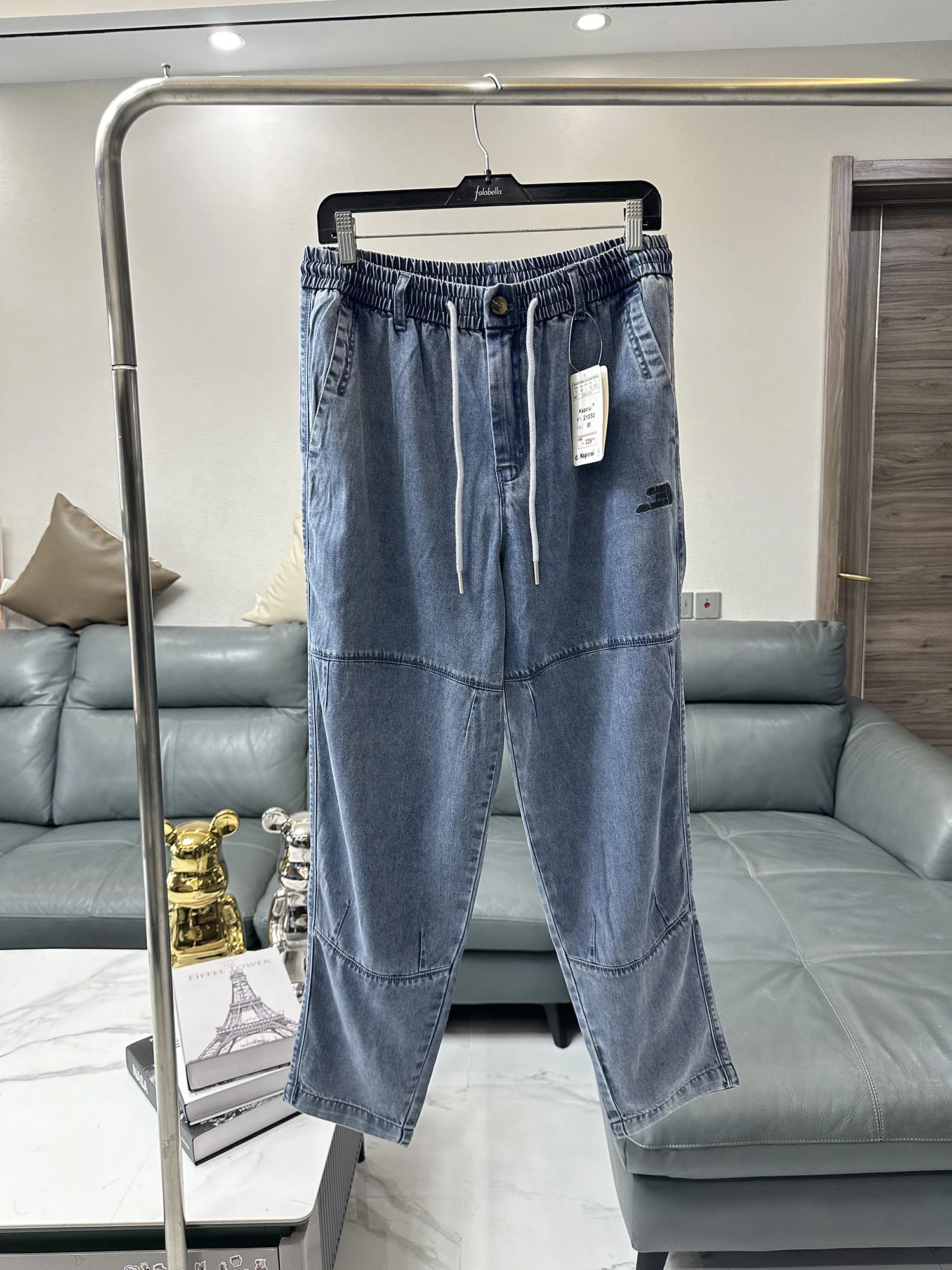 Denim Men's Casual Pants Elastic Waist Straight Leg Versatile Comfortable Breathable Drawstring Long Trousers
Denim Men's Casual Pants Elastic Waist Straight Leg Versatile Comfortable Breathable Drawstring Long Trousers