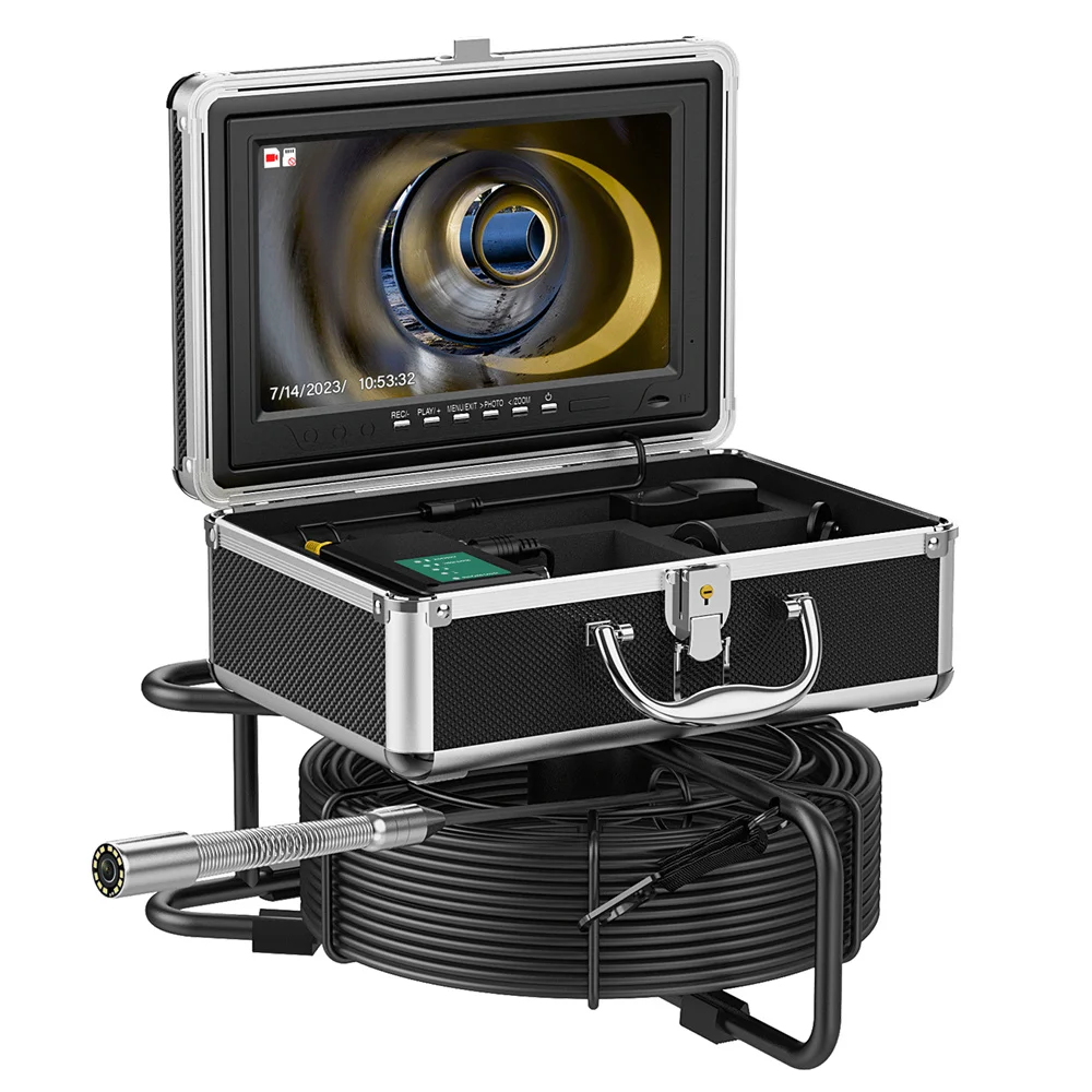 5X Zoom 10" IPS Sewer 40M Fiberglass 512Hz Transmitter AHD 1080P Audio DVR Pipe Endoscope
5X Zoom 10" IPS Sewer 40M Fiberglass 512Hz Transmitter AHD 1080P Audio DVR Pipe Endoscope