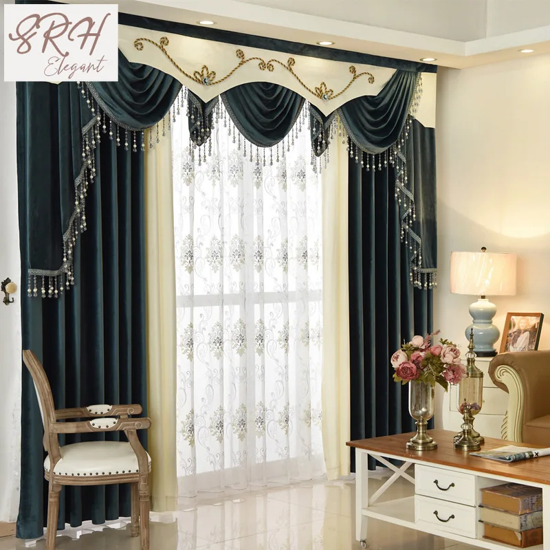 European Luxury Curtains for Living Rooms Bedrooms Thickened Solid Color Velvet Fabric Window Curtains Blackout Embroidered
European Luxury Curtains for Living Rooms Bedrooms Thickened Solid Color Velvet Fabric Window Curtains Blackout Embroidered