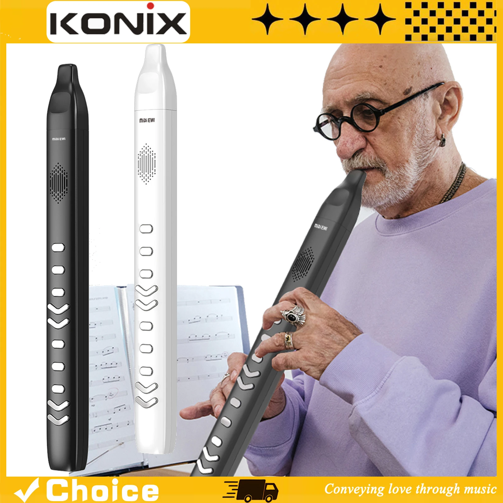 Electric Blowpipe DC06 Portable Intelligent MIDI Wind Saxophone Built-in 10 Tone Bluetooth MIDI for Beginners Professionals
Electric Blowpipe DC06 Portable Intelligent MIDI Wind Saxophone Built-in 10 Tone Bluetooth MIDI for Beginners Professionals