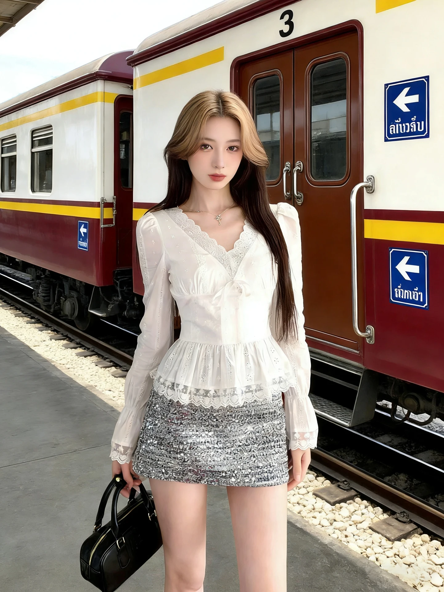 2026 New White Lace Trim Long Sleeve Women's Shirt V-Neck Belted High-End Feeling Flared Sleeves Commute Top Spring Fashion
2026 New White Lace Trim Long Sleeve Women's Shirt V-Neck Belted High-End Feeling Flared Sleeves Commute Top Spring Fashion