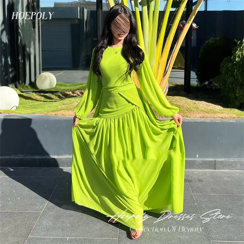 Hoepoly Fashion O Neck Full Puff Sleeve Pleat A Line Long Evening Dress Floor Length Elegant Formal Classhy Prom Gown New
Hoepoly Fashion O Neck Full Puff Sleeve Pleat A Line Long Evening Dress Floor Length Elegant Formal Classhy Prom Gown New