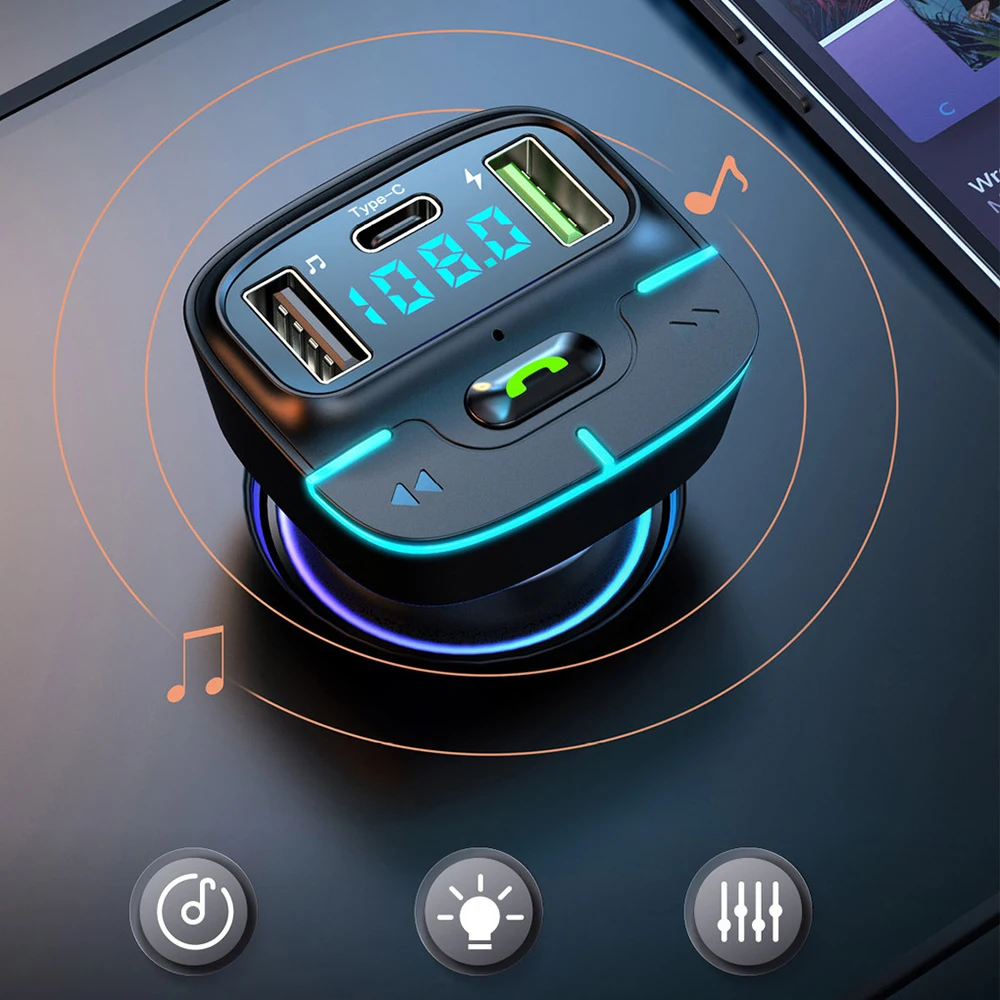 Hands Free Car MP3 Player Type-C Dual USB Fast Charger Car Bluetooth 5.3 Heavy Bass Music Player FM Transmitter
Hands Free Car MP3 Player Type-C Dual USB Fast Charger Car Bluetooth 5.3 Heavy Bass Music Player FM Transmitter