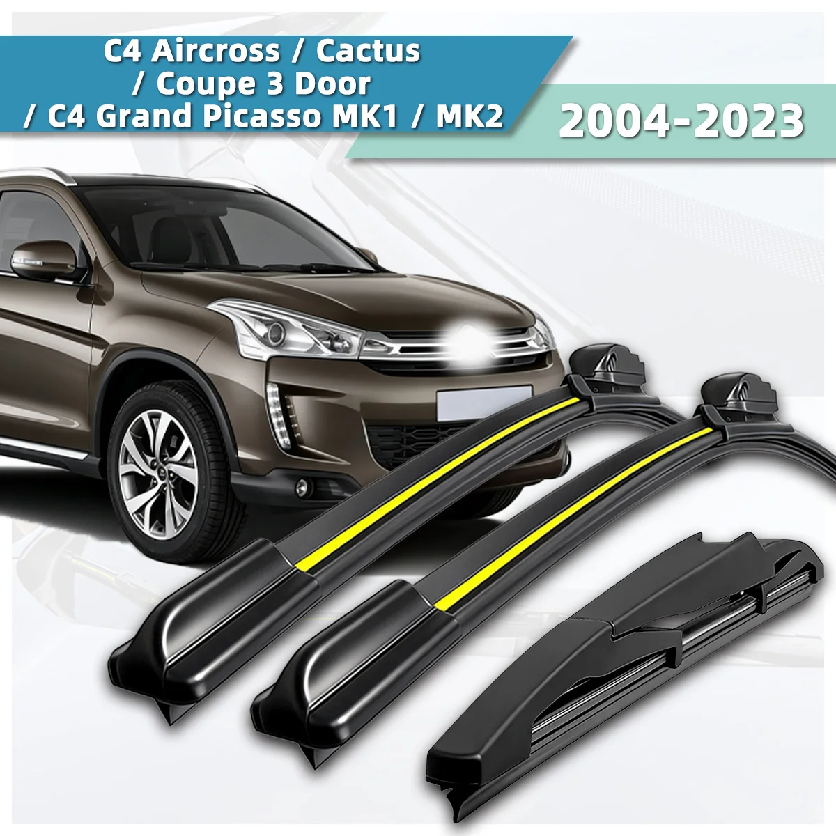 Wiper Suitable For Citroen C4 Aircross Cactus Coupe 3 Door C4 Grand Picasso MK1 MK2 2004-2023 Car Front And Rear Wiper Blades
Wiper Suitable For Citroen C4 Aircross Cactus Coupe 3 Door C4 Grand Picasso MK1 MK2 2004-2023 Car Front And Rear Wiper Blades