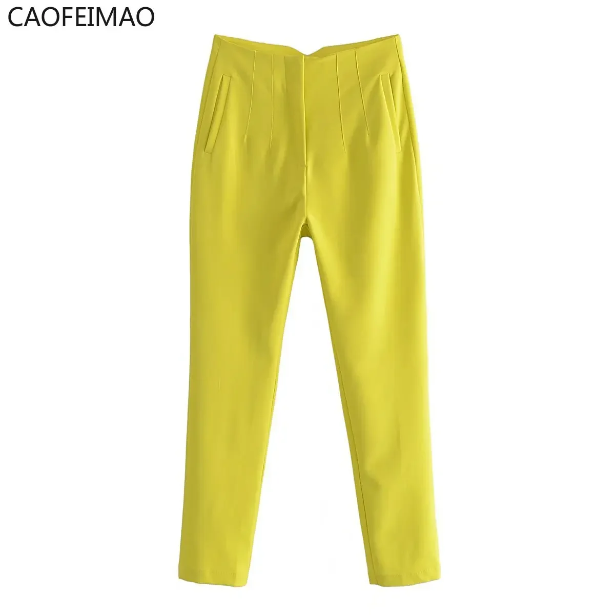 Caofeimao Women Light Blue Chic Fashion Office Wear Straight Pants Vintage High Waist Zipper Fly Female Trousers Fashion 2025
Caofeimao Women Light Blue Chic Fashion Office Wear Straight Pants Vintage High Waist Zipper Fly Female Trousers Fashion 2025