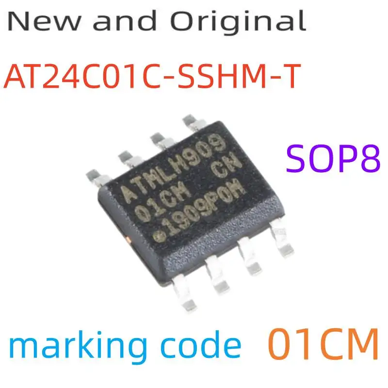 At24C01C-Sshm-T Sop8 I²C-Compatible (Two-Wire) Serial Eeprom 1-Kbit (128 X 8), 2-Kbit (256 X 8) Marking Code 01cm
At24C01C-Sshm-T Sop8 I²C-Compatible (Two-Wire) Serial Eeprom 1-Kbit (128 X 8), 2-Kbit (256 X 8) Marking Code 01cm
