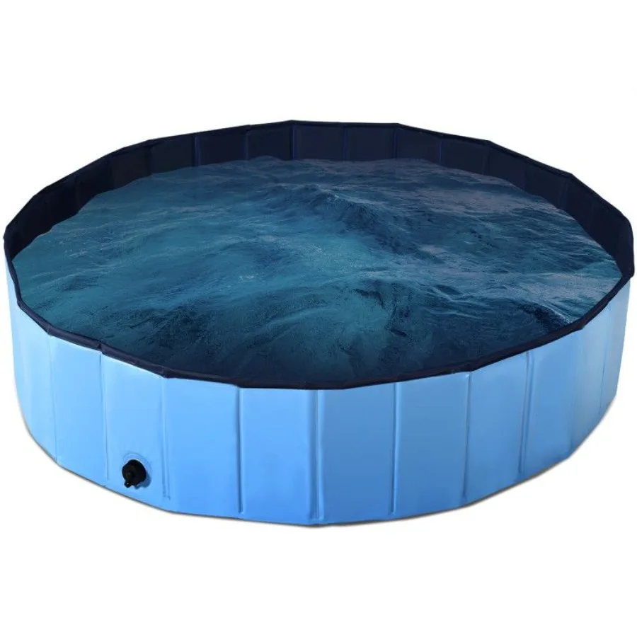 63 Inch Foldable Leakproof Dog Pet Pool Bathing Tub Kiddie Pool for Dogs Cats and
63 Inch Foldable Leakproof Dog Pet Pool Bathing Tub Kiddie Pool for Dogs Cats and