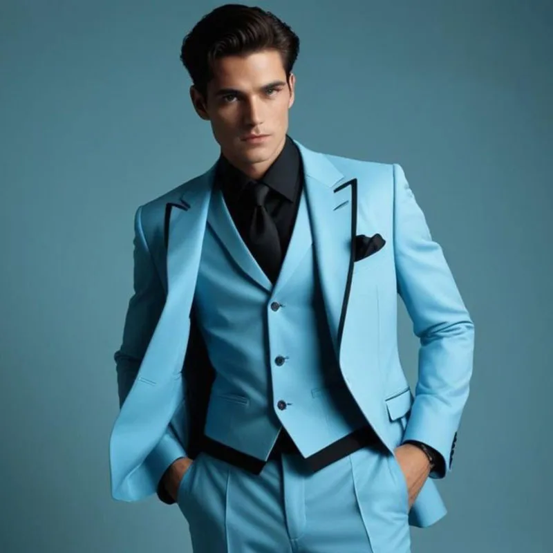 Luxury Suits for Men 3 Piece Jacket Pants Vest Sets Single Breasted Peak Lapel Regular Length Male Clothing High Quality Outfits
Luxury Suits for Men 3 Piece Jacket Pants Vest Sets Single Breasted Peak Lapel Regular Length Male Clothing High Quality Outfits