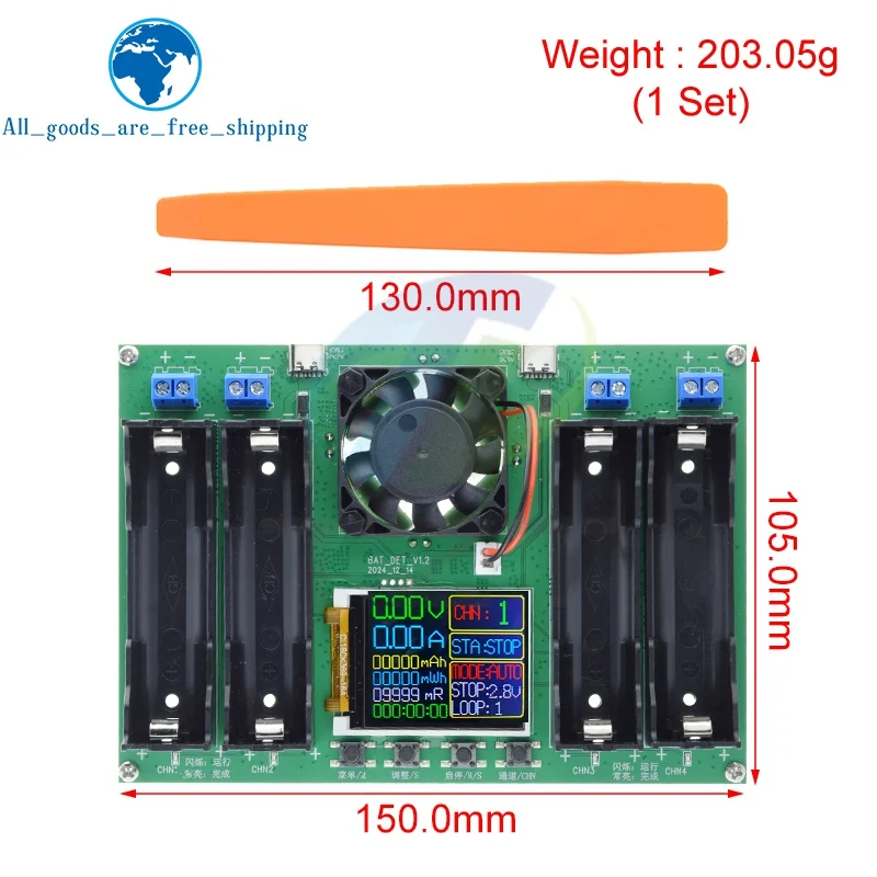 Type-C LCD 4 Channel Display Battery Capacity Tester MAh Lithium Digital Battery Detector Module for 18650 Battery Tester
Type-C LCD 4 Channel Display Battery Capacity Tester MAh Lithium Digital Battery Detector Module for 18650 Battery Tester