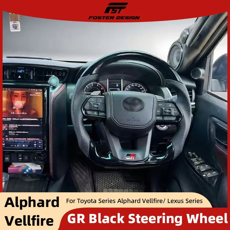 Car GR Black Steering Wheel For Toyota Alphard Vellfire Black Style GR Steering Wheel Replacement For Land Cruiser Lexus Series
Car GR Black Steering Wheel For Toyota Alphard Vellfire Black Style GR Steering Wheel Replacement For Land Cruiser Lexus Series
