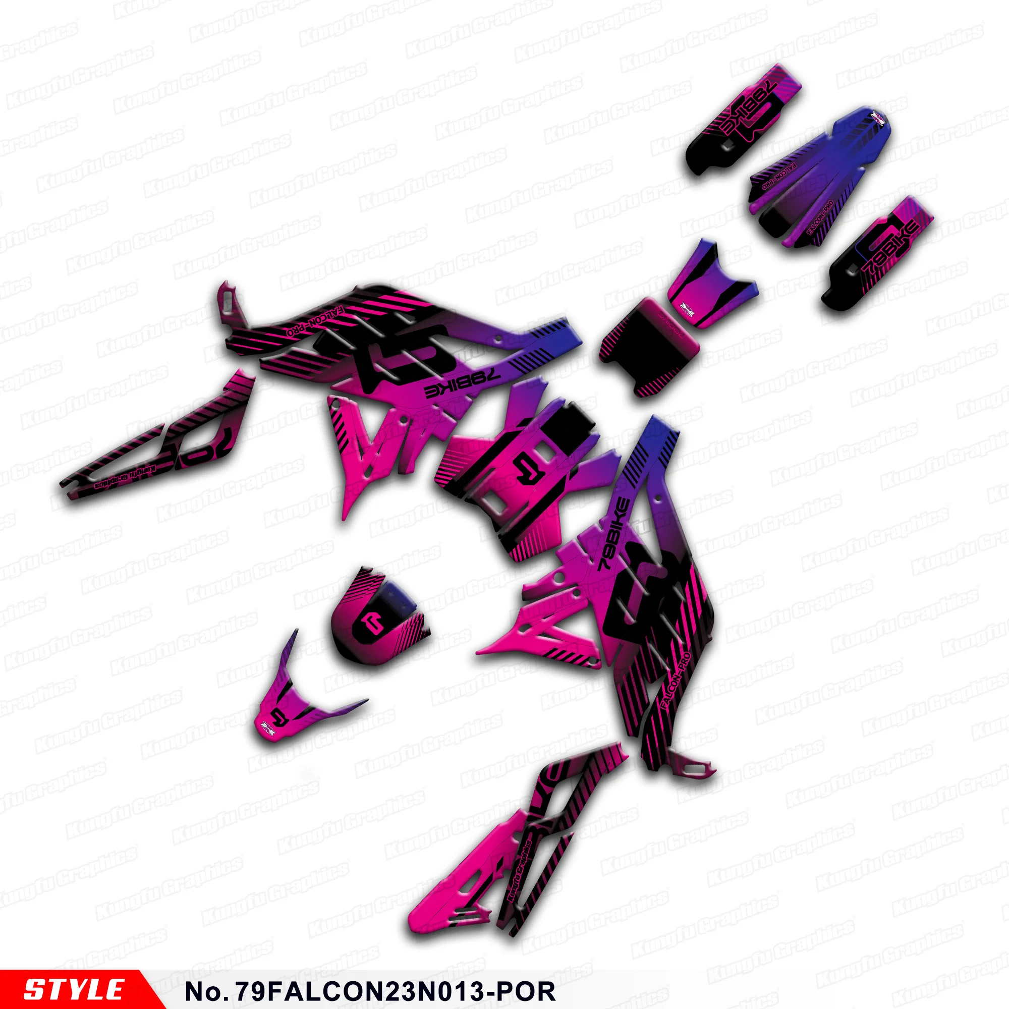 JY RACING Motorcycle Graphics Stickers Set for Electric Dirt Bike 79BIKE Falcon Pro 79 Bike, Repair, 79FALCON23N013-POR
JY RACING Motorcycle Graphics Stickers Set for Electric Dirt Bike 79BIKE Falcon Pro 79 Bike, Repair, 79FALCON23N013-POR