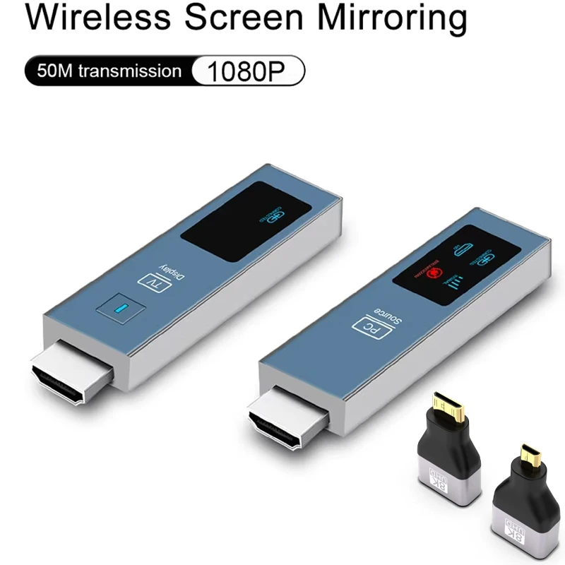 50M HDMI Wireless Transmission Audio Video TX and RX HDMI Extender Display Adapter Cable Screen Mirror for Camera DV PC To TV
50M HDMI Wireless Transmission Audio Video TX and RX HDMI Extender Display Adapter Cable Screen Mirror for Camera DV PC To TV