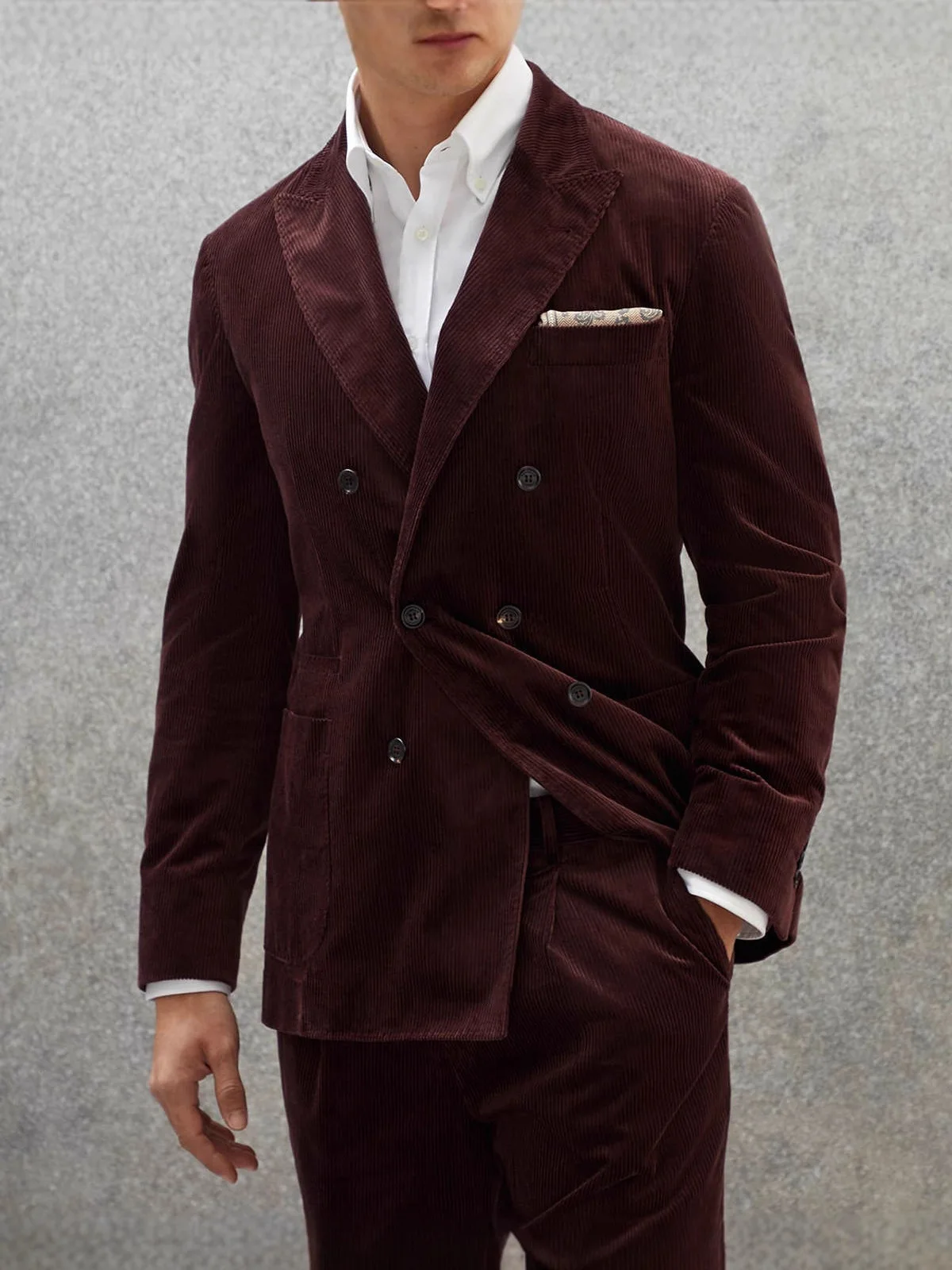 Casual corduroy suit for men in autumn and winter,Delicate Men's Stage Costume.Fashion 2-piece Men's Suit ( Blazer+Pants )
Casual corduroy suit for men in autumn and winter,Delicate Men's Stage Costume.Fashion 2-piece Men's Suit ( Blazer+Pants )