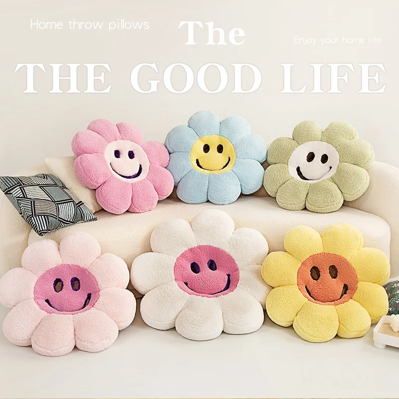 58/83cm Smiling Face Sunflower Plush Pillow Stuffed 8-petal Flower Plant Seat Cushion Party Home Decor Gift
58/83cm Smiling Face Sunflower Plush Pillow Stuffed 8-petal Flower Plant Seat Cushion Party Home Decor Gift