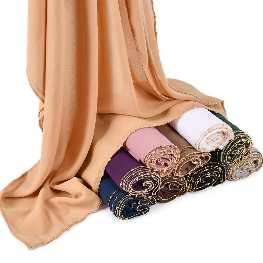 Luxury Solid Color Ethnic Style Scarf Beads Chain Long Hijab Scarf Thin Bandana Wraps Shawl Female
Luxury Solid Color Ethnic Style Scarf Beads Chain Long Hijab Scarf Thin Bandana Wraps Shawl Female