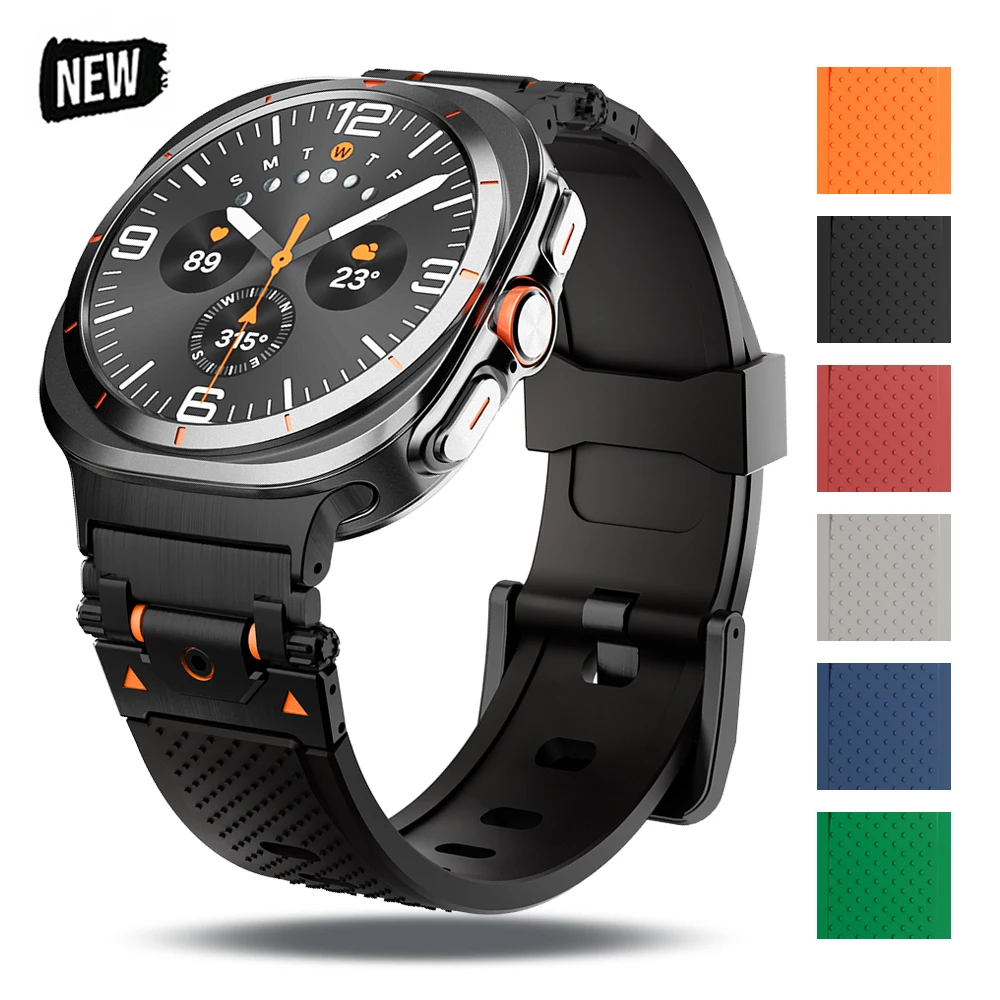 Men Rubber Luxury Bracelet For Samsung Galaxy Watch Ultra 47mm Sports Loop Band For SAMSUNG GALAXY ULTRA 7 47MM Silicone Strap
Men Rubber Luxury Bracelet For Samsung Galaxy Watch Ultra 47mm Sports Loop Band For SAMSUNG GALAXY ULTRA 7 47MM Silicone Strap
