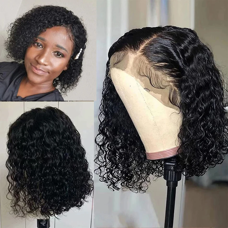 Short Curly Bob Wig Brazilian Lace Front Human Hair Wigs 13X4 Lace Frontal Wig 4x4 Closure Wig Deep Wave Wig For Black Women 180
Short Curly Bob Wig Brazilian Lace Front Human Hair Wigs 13X4 Lace Frontal Wig 4x4 Closure Wig Deep Wave Wig For Black Women 180