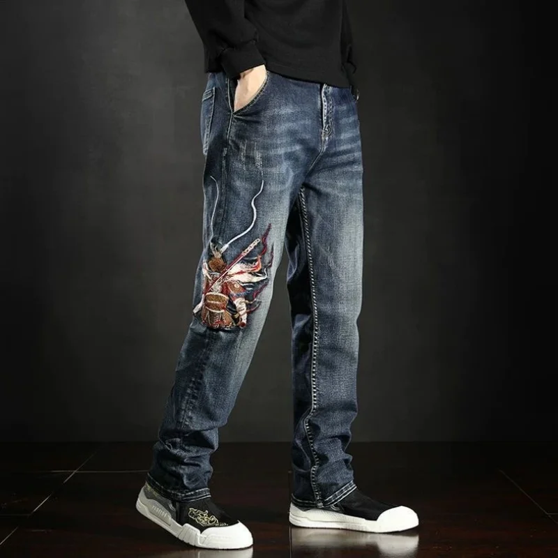 Spring and Autumn New Fashion Trend Embroidered Retro Straight leg Jeans for Men's Casual Loose Sports Stretch Jeans 28-36
Spring and Autumn New Fashion Trend Embroidered Retro Straight leg Jeans for Men's Casual Loose Sports Stretch Jeans 28-36