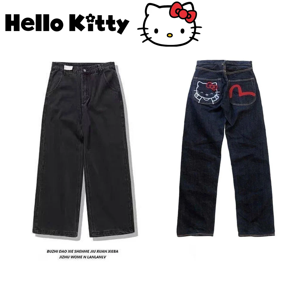 Anime Y2K Women Jeans Sanrio Hello Kitty New Print Fashion Hip-Hop Trend High Street Harajuku Casual Straight Pants Girls Gift
Anime Y2K Women Jeans Sanrio Hello Kitty New Print Fashion Hip-Hop Trend High Street Harajuku Casual Straight Pants Girls Gift