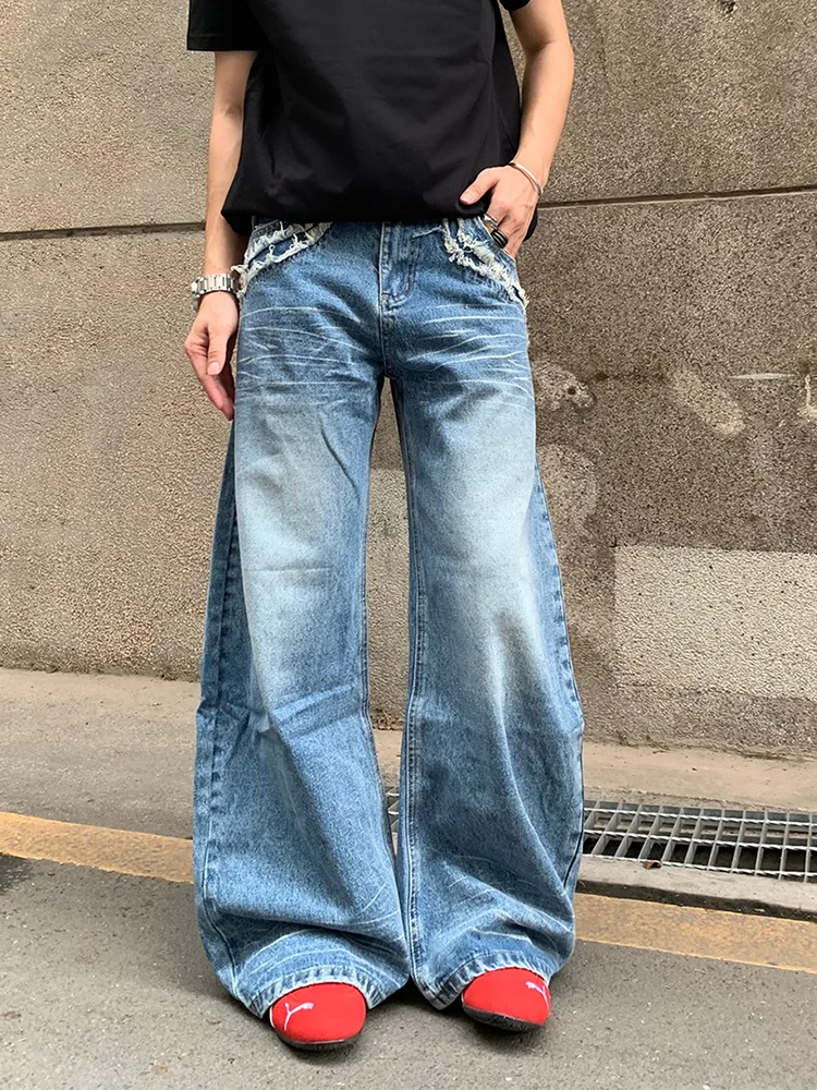 High Waist Wide Leg Straight Cut Denim Jeans Women's Loose Fit Vintage Washed Frayed Hem Korean Style Casual Trousers
High Waist Wide Leg Straight Cut Denim Jeans Women's Loose Fit Vintage Washed Frayed Hem Korean Style Casual Trousers