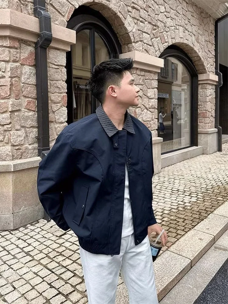 Retro Plaid Patchwork Collar Men's Casual irt Autumn Workwear Jaet Loose Fit Polyester Fiber Long Sve Zipper Closure
Retro Plaid Patchwork Collar Men's Casual irt Autumn Workwear Jaet Loose Fit Polyester Fiber Long Sve Zipper Closure