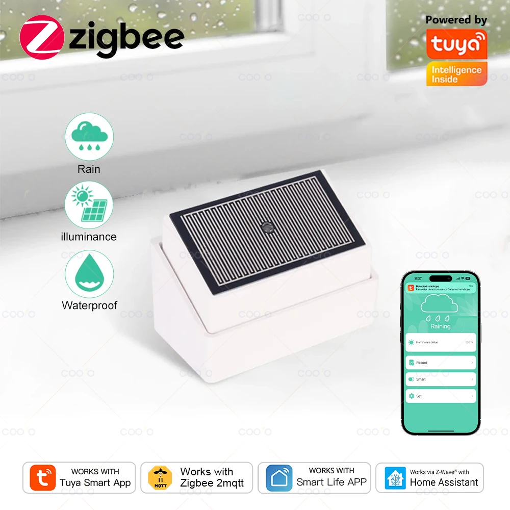 Датчик дождя Tuya Zigbee с обнаружением солнечного света, детектор дождевой воды в реальном времени, работающий с Smart Life Home Assistant Z2M для дома
Датчик дождя Tuya Zigbee с обнаружением солнечного света, детектор дождевой воды в реальном времени, работающий с Smart Life Home Assistant Z2M для дома