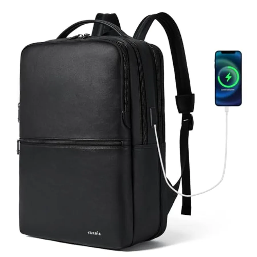 Vegan Leather Laptop Backpack for WomenandMen, 16 Inch Expandable Backpack with USB Charging Port
Vegan Leather Laptop Backpack for WomenandMen, 16 Inch Expandable Backpack with USB Charging Port