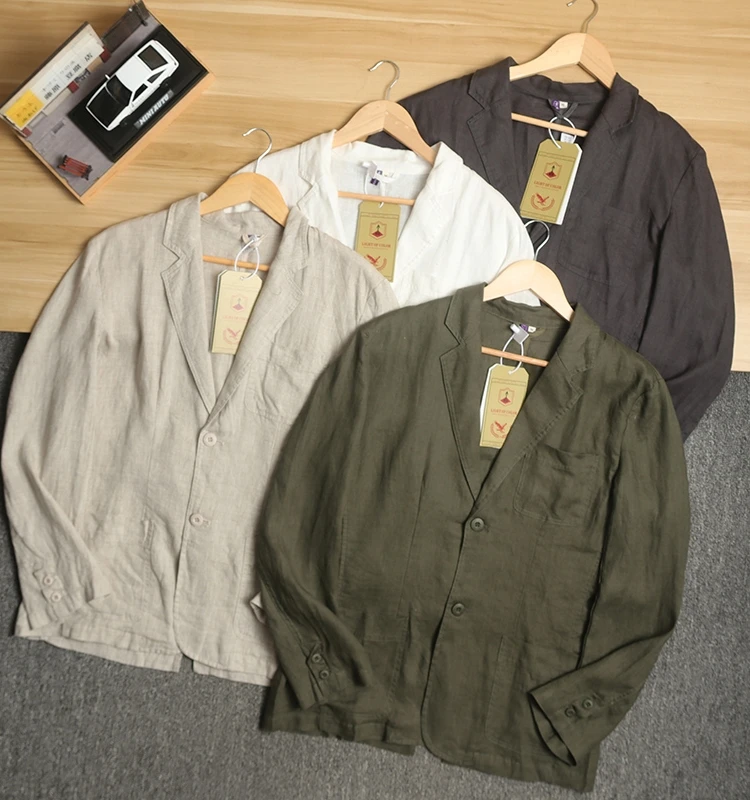 l Linen Men's Casual Suit Jaet Breathable Lightweight Spring Summer Autumn Stand Fit Long Sve Two Button Closure
l Linen Men's Casual Suit Jaet Breathable Lightweight Spring Summer Autumn Stand Fit Long Sve Two Button Closure