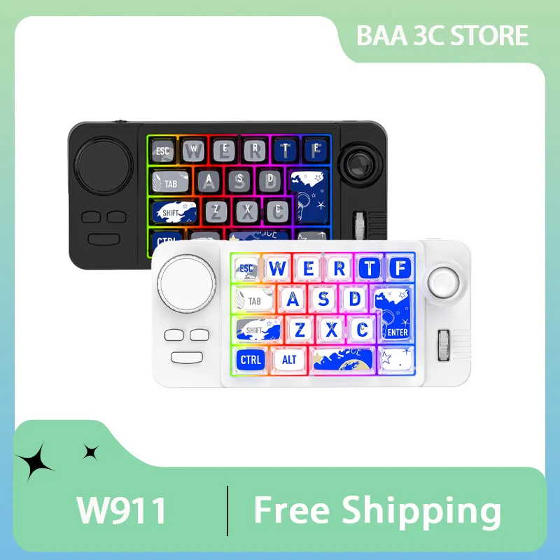MKESPN W911 Mechanical Keyboard Tri Mode RGB Macro Programming with Joystick 22Keys Hot Swap Gaming Keyboard PC Accessories 
MKESPN W911 Mechanical Keyboard Tri Mode RGB Macro Programming with Joystick 22Keys Hot Swap Gaming Keyboard PC Accessories