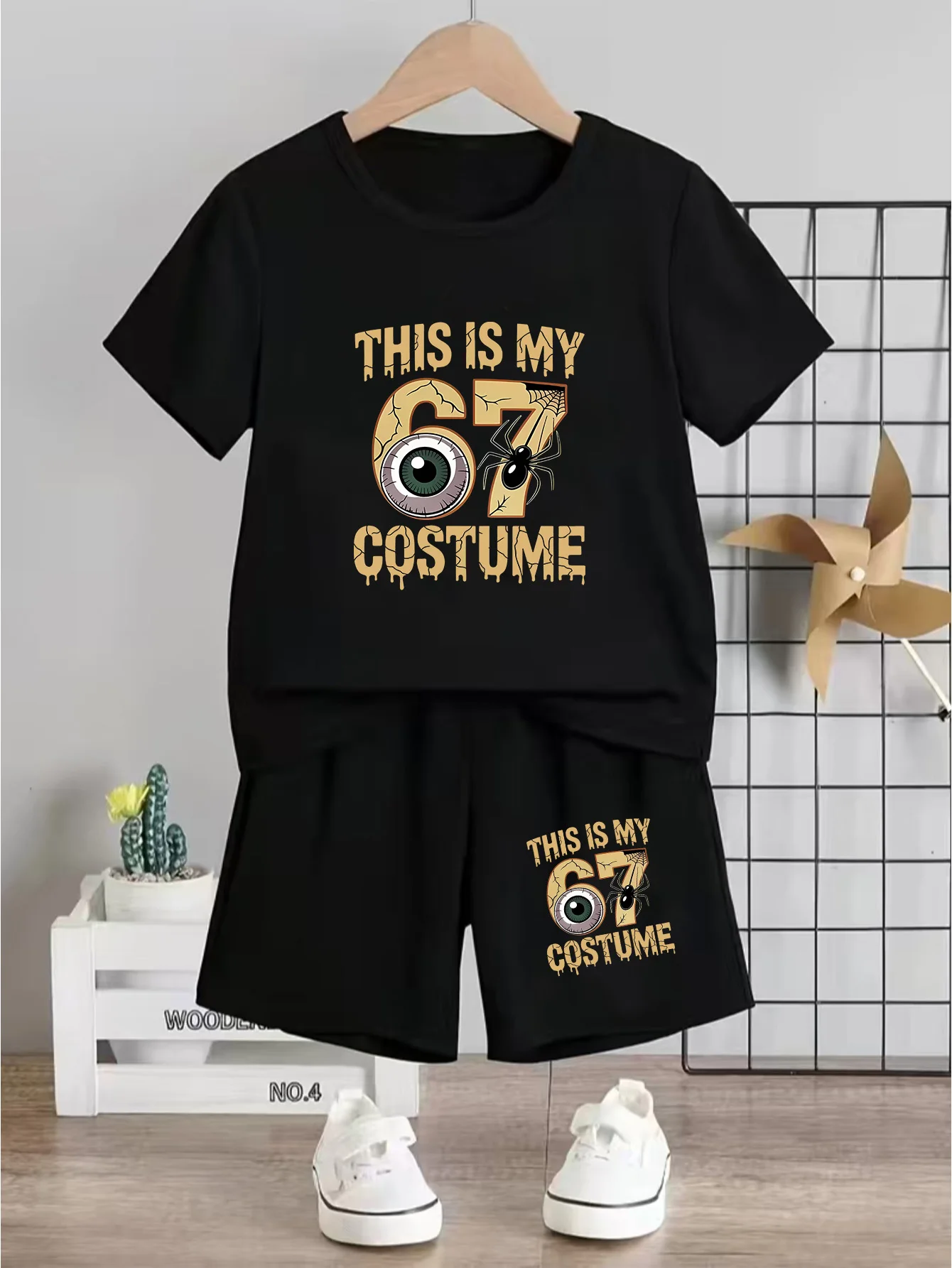 Summer T-Shirt Short-Sleeved Top + Shorts Set,This Is My 67 Costume With Spider Number #67 Print,Suitable Daily Use Outdoor Wear
Summer T-Shirt Short-Sleeved Top + Shorts Set,This Is My 67 Costume With Spider Number #67 Print,Suitable Daily Use Outdoor Wear