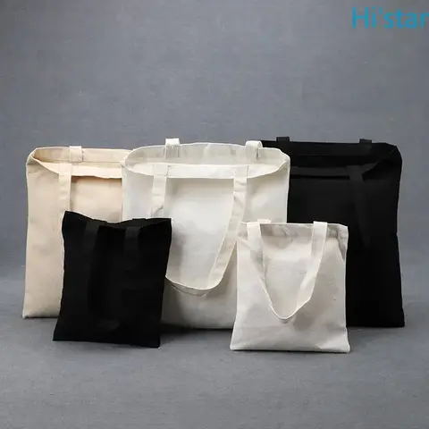 10 Pcs Wholesale Custom Logo Eco-friendly Cotton Canvas Bag Cheap Reusable Shoulder Shopping Tote Packageing Personalize Logo