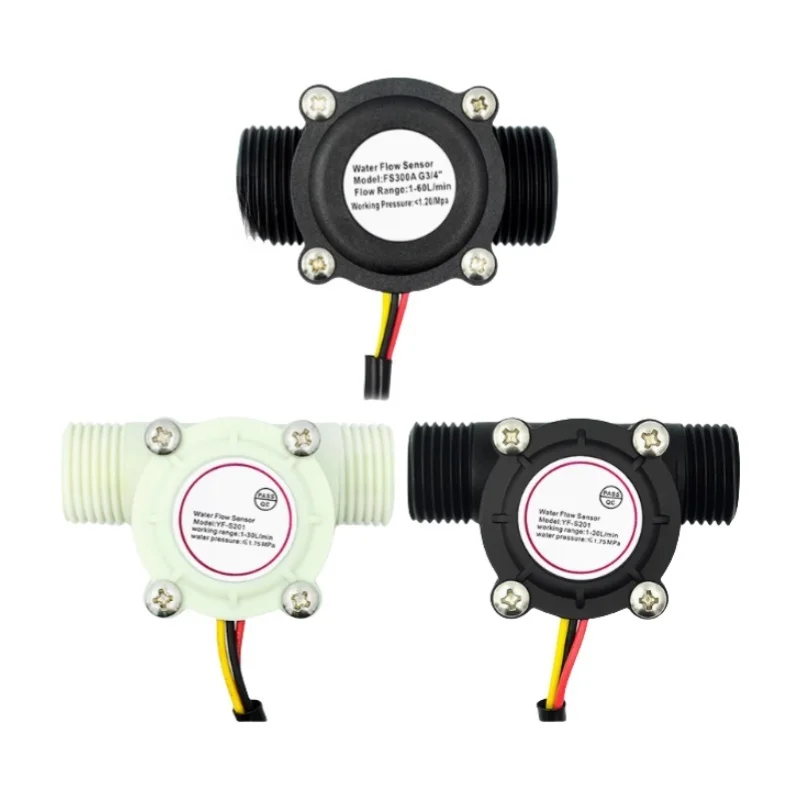 YF S201 Water Flow Sensor with 4/6 point G1/2/3/4 Interfaces FS300A Hall Flowmeter for Water Dispensers
YF S201 Water Flow Sensor with 4/6 point G1/2/3/4 Interfaces FS300A Hall Flowmeter for Water Dispensers