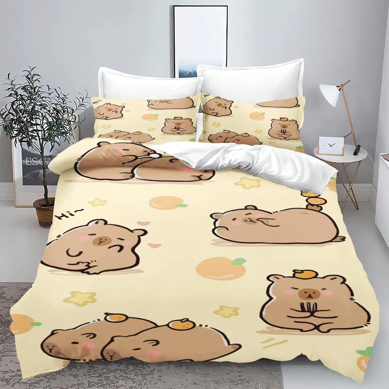 New 3d Print Kawaii Animal Capybara Bedding Set Boys Girls Twin Queen Size Duvet Cover Pillowcase Bed Kids Adult Home Textiles
New 3d Print Kawaii Animal Capybara Bedding Set Boys Girls Twin Queen Size Duvet Cover Pillowcase Bed Kids Adult Home Textiles