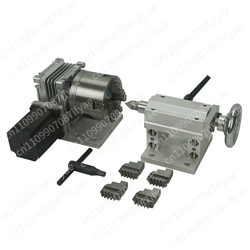 Silver fourth axis rotary shaft with tail top 57/86MM motor 80/100/130MM chuck 3/4 claw
Silver fourth axis rotary shaft with tail top 57/86MM motor 80/100/130MM chuck 3/4 claw