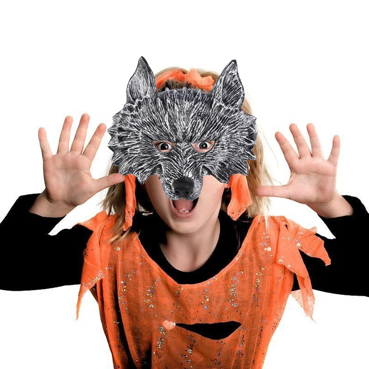 Wolf Mask Dress-up Costume Accessory Prop Mask for Halloween Masquerade Performance Cosplay Costume Party Carnival (Silver+Black
Wolf Mask Dress-up Costume Accessory Prop Mask for Halloween Masquerade Performance Cosplay Costume Party Carnival (Silver+Black