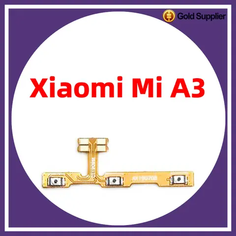 Xiaomi Mi A3 için güç kapalı ses kamera anahtar düğmesi anahtarı Flex kablo değiştirme