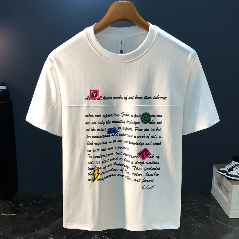 Street fashion printed men's short sleeved T-shirt summer trend loose high street ins thin breathable comfortable top
Street fashion printed men's short sleeved T-shirt summer trend loose high street ins thin breathable comfortable top