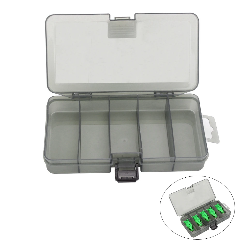5 Compartments Black Visible Fishing Lure Box Fishing Lure Bait Hooks Storage Case
5 Compartments Black Visible Fishing Lure Box Fishing Lure Bait Hooks Storage Case