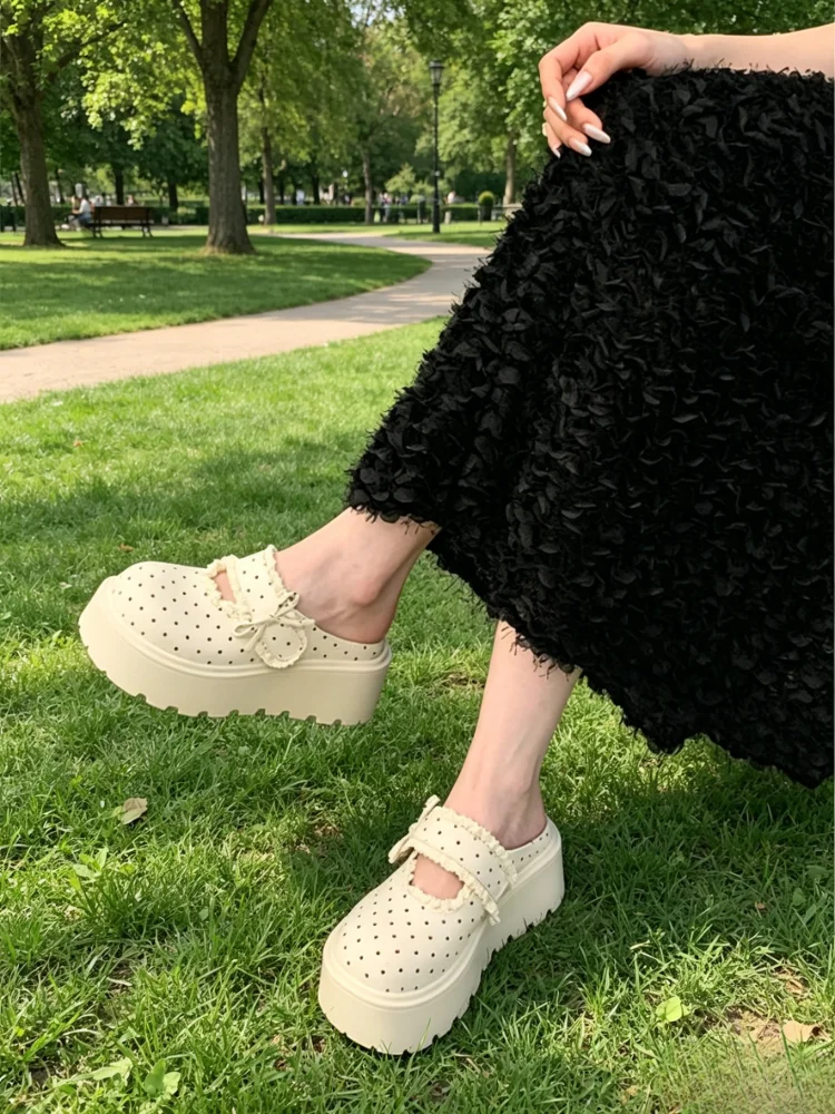 New Polka Dot Mary Jane Mules for Women, Wide Feet Friendly Chunky Platform Slip-On Casual Shoe
New Polka Dot Mary Jane Mules for Women, Wide Feet Friendly Chunky Platform Slip-On Casual Shoe