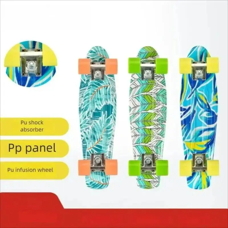 22 Inch Plastic Cruiser Skateboard Banana Board Led Flash Pu Wheels Single Kick Skateboard Kids Adults Four Wheel Street Commute
22 Inch Plastic Cruiser Skateboard Banana Board Led Flash Pu Wheels Single Kick Skateboard Kids Adults Four Wheel Street Commute