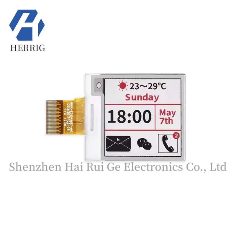 1.54-inch e-paper display E0154A07-A0 supports Raspberry Pi and ESP32 SPI interface
1.54-inch e-paper display E0154A07-A0 supports Raspberry Pi and ESP32 SPI interface