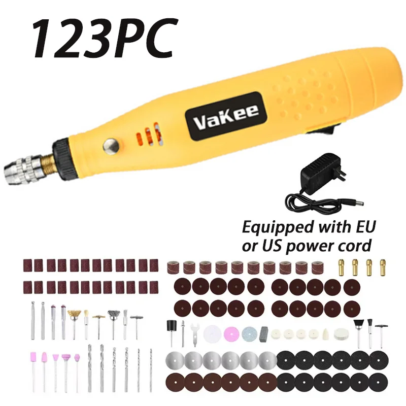 VaKee HJ201-2 12V Electric Grinder Pen 16000RPM Rotary Tool 0.5-3.2mm Chuck for Polishing Engraving Drilling DIY
VaKee HJ201-2 12V Electric Grinder Pen 16000RPM Rotary Tool 0.5-3.2mm Chuck for Polishing Engraving Drilling DIY
