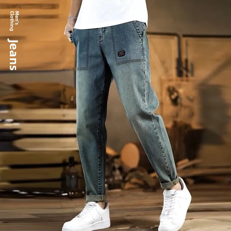 Новые весенние американские ретро-джинсы в рабочем стиле, свободные повседневные мужские модные универсальные длинные брюки, прямые широкие джинсы
Новые весенние американские ретро-джинсы в рабочем стиле, свободные повседневные мужские модные универсальные длинные брюки, прямые широкие джинсы