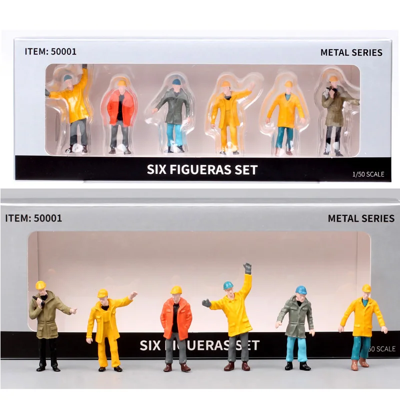 6Pcs Set 1/50 Scale Tiny Engineer Worker Action Figure Diecast Model Toy For Construction Vehicle Car Truck Model Mini Scene
6Pcs Set 1/50 Scale Tiny Engineer Worker Action Figure Diecast Model Toy For Construction Vehicle Car Truck Model Mini Scene