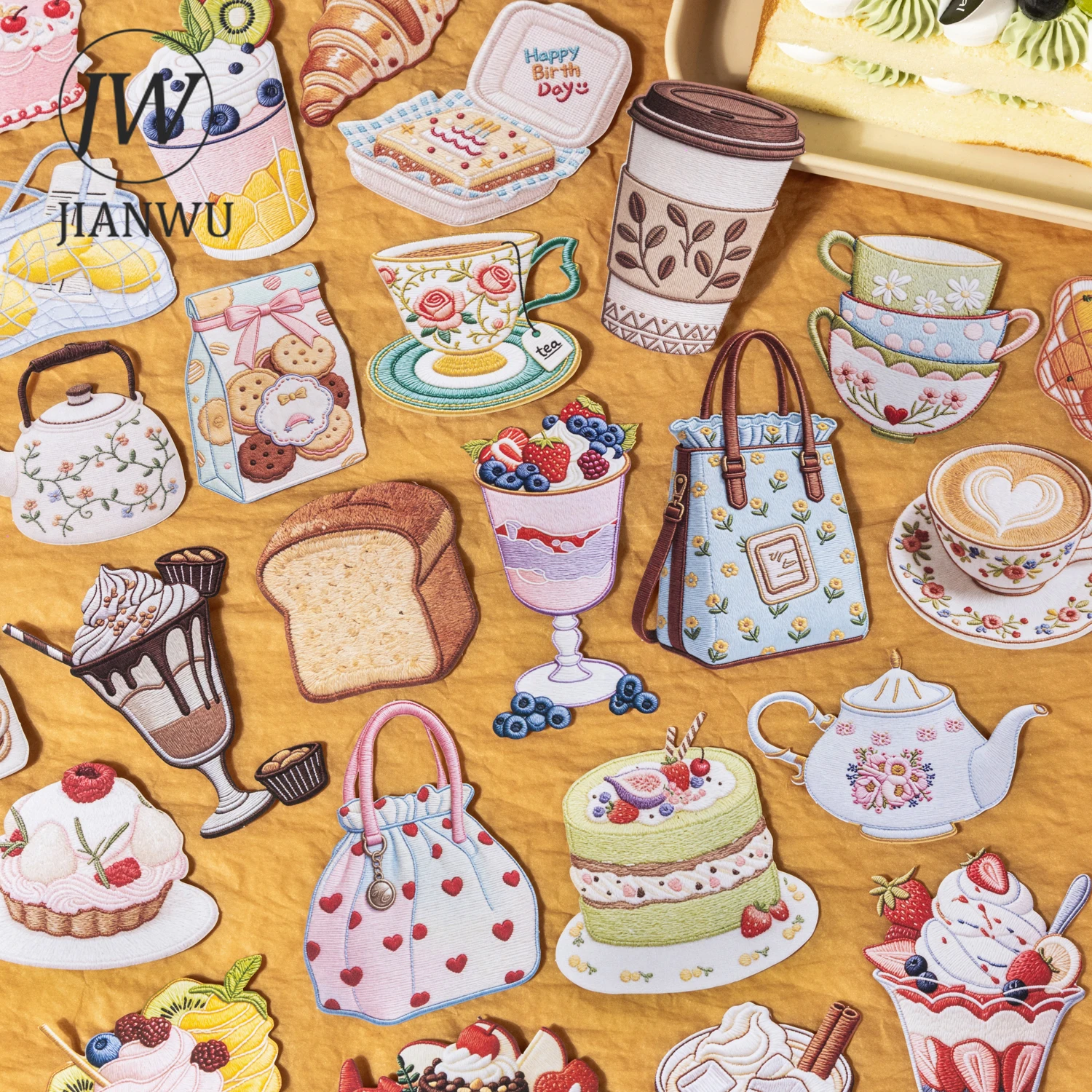 JIANWU Dairy Notes Series Vintage Embroidery Coffee Cake Landscape Material Collage Sticker Creative DIY Journal Stationery
JIANWU Dairy Notes Series Vintage Embroidery Coffee Cake Landscape Material Collage Sticker Creative DIY Journal Stationery