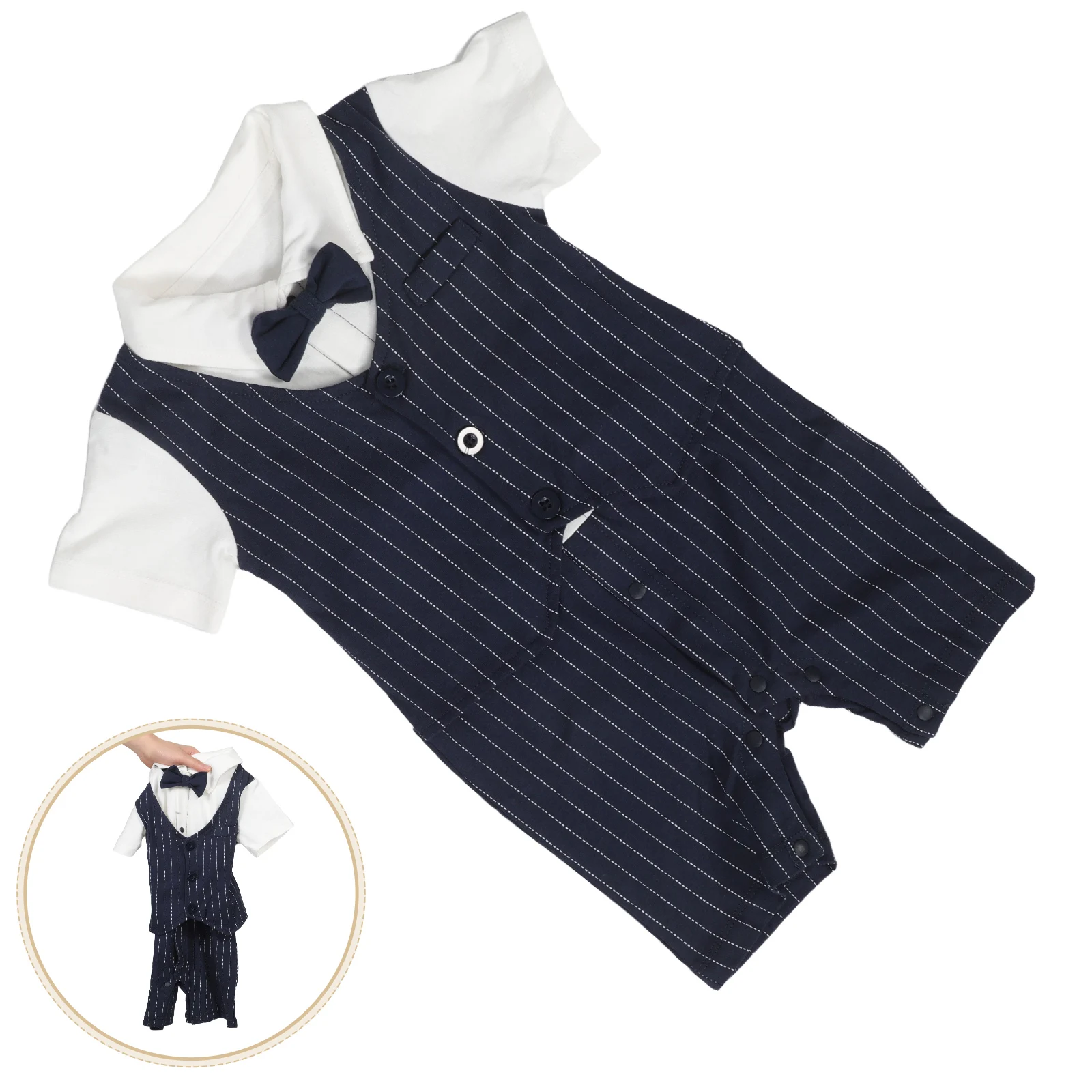 Elegant British Style Baby Boy Short Sleeve Romper Summer Newborn Cotton Jumpsuit One Piece Gentleman Tuxedo Soft Breathable
Elegant British Style Baby Boy Short Sleeve Romper Summer Newborn Cotton Jumpsuit One Piece Gentleman Tuxedo Soft Breathable