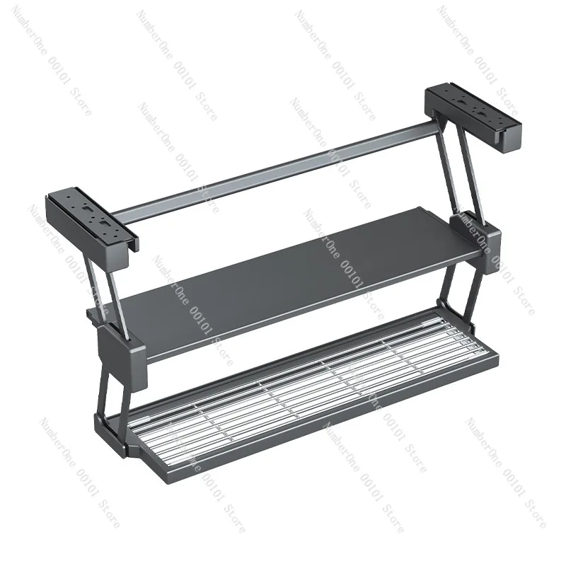 Double lift telescopic frame, aluminum alloy kitchen rack, pull-down seasoning storage folding rack
Double lift telescopic frame, aluminum alloy kitchen rack, pull-down seasoning storage folding rack
