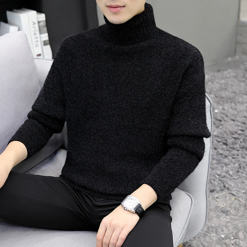 Pop Warm Mens Sweaters Casual Turtleneck Pullovers Men Winter Black High Neck Sweater Man Long Sleeve Knitwear Men's Clothing To
Pop Warm Mens Sweaters Casual Turtleneck Pullovers Men Winter Black High Neck Sweater Man Long Sleeve Knitwear Men's Clothing To